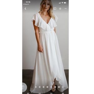 COPY - Baltic born Katya White Ruffle Maxi Dress